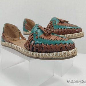 Yooko® by Gon-za™ Huarache Espadrilles in Turquoise Brown Women's Size US 9.5